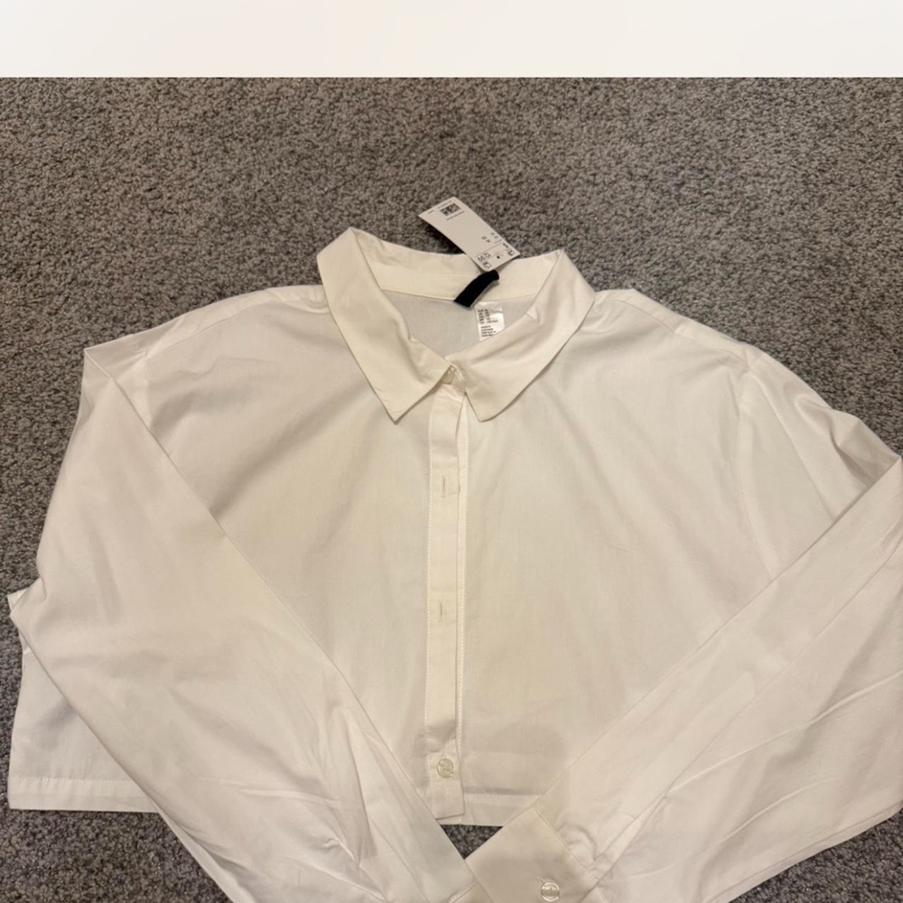 H&M Cream Collared Blouse